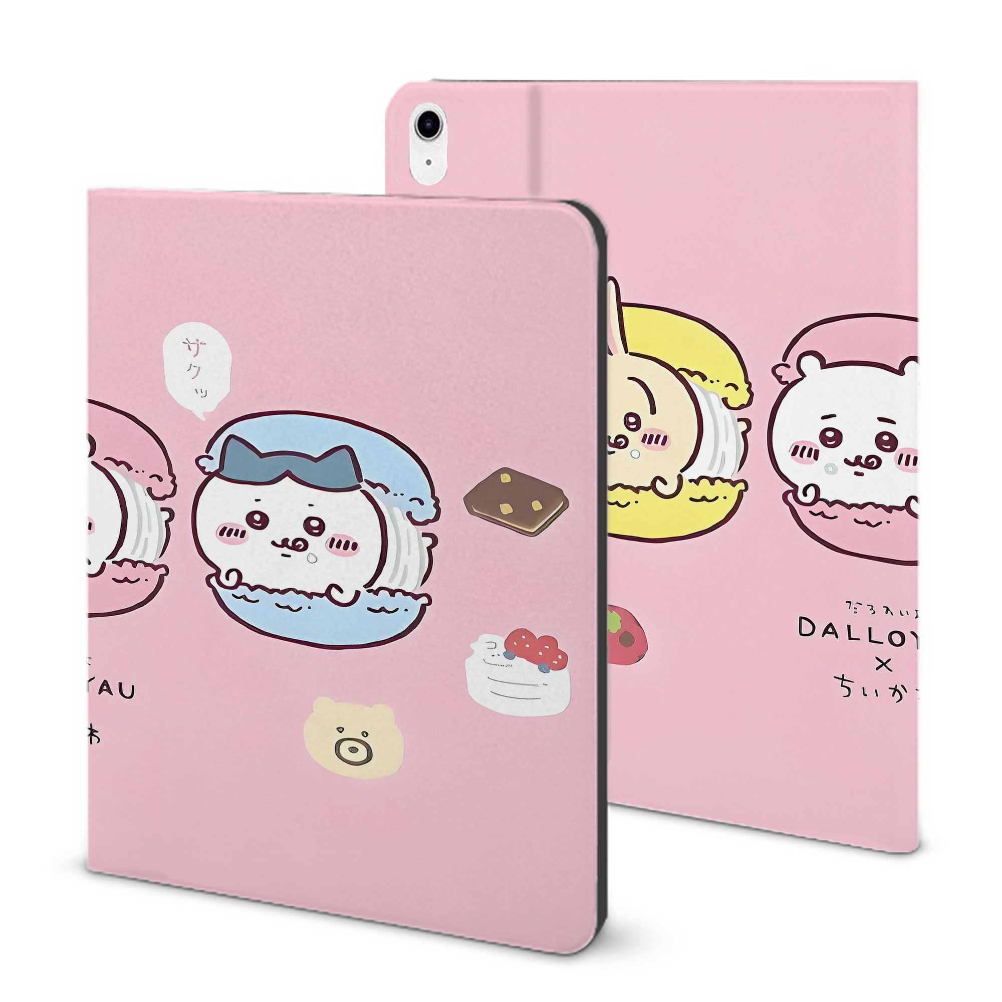 （画像用） ちいかわ Chii-kawa IPad ケース ブック型 PUレザー TPU 耐衝撃 軽量 薄型 ペン収納なし 全面保護 IPad 各モデル対応